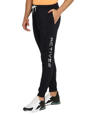navy blue printed jogger - 17632968 - Standard Image - 2