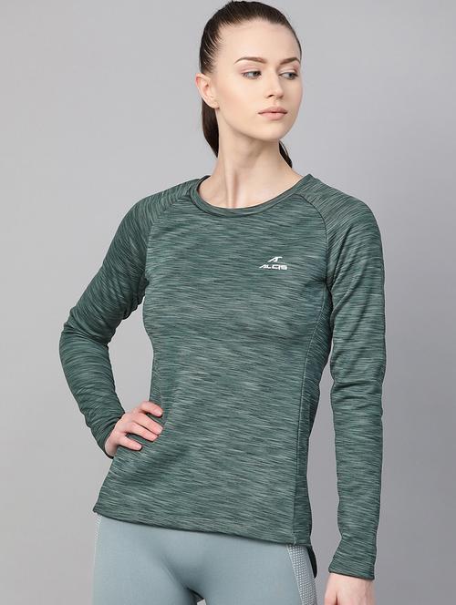 round neck melange sweatshirt - 17633016 - Standard Image - 1
