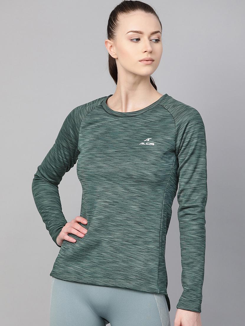 round neck melange sweatshirt - 17633016 - Zoom Image - 1