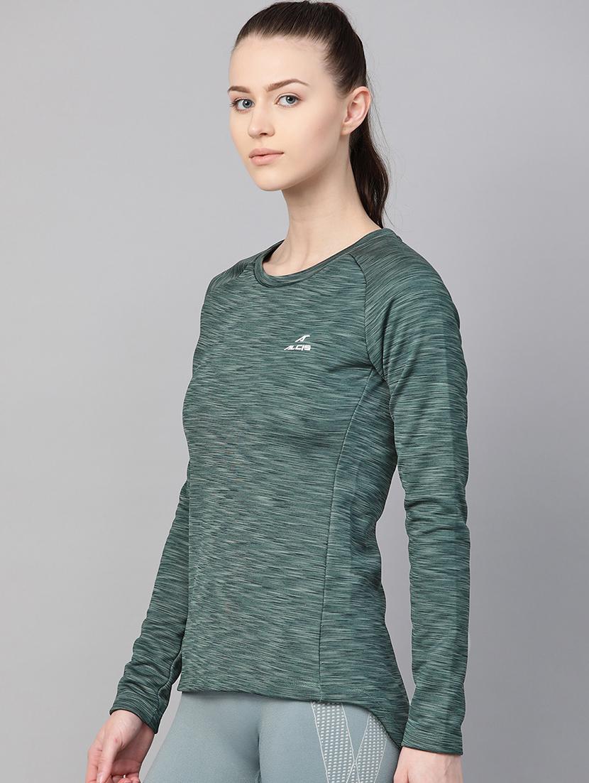 round neck melange sweatshirt - 17633016 - Zoom Image - 2
