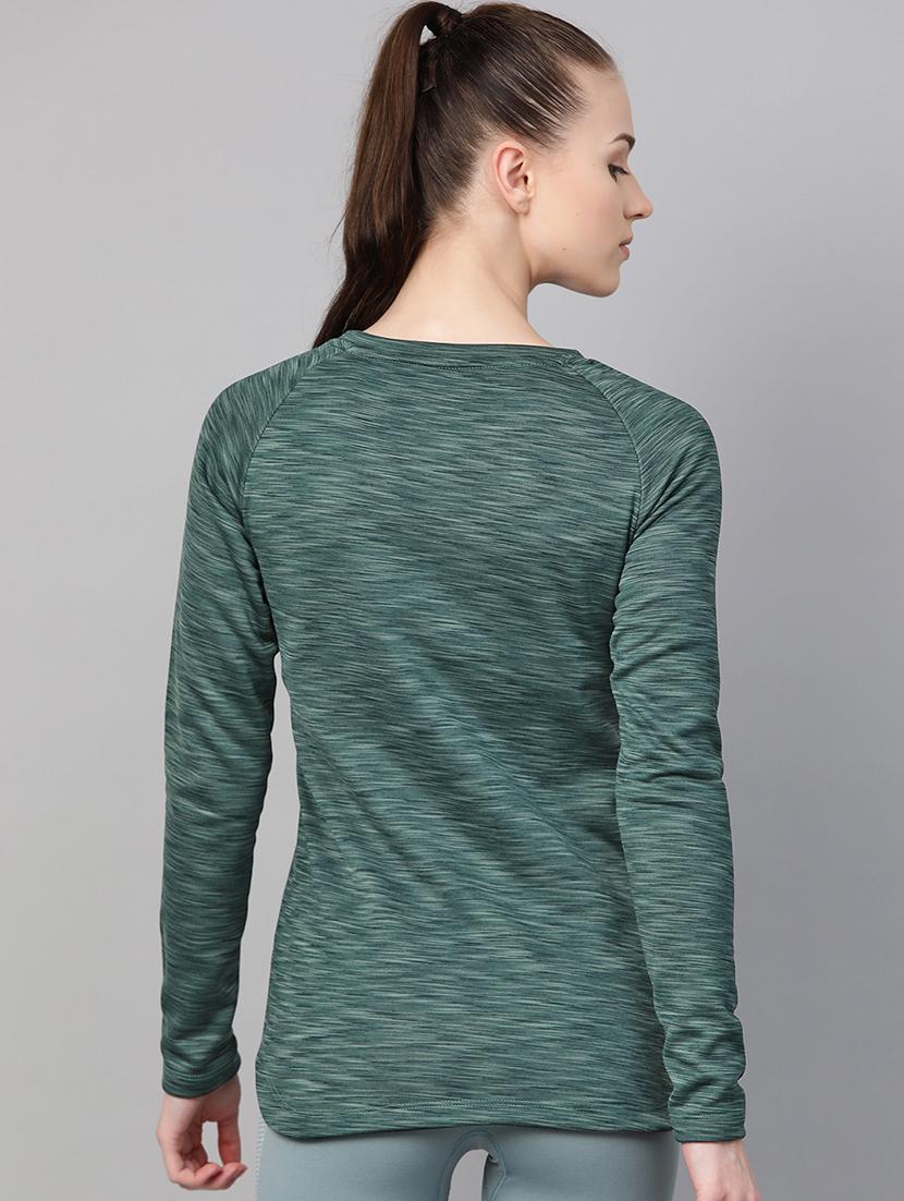 round neck melange sweatshirt - 17633016 - Zoom Image - 3