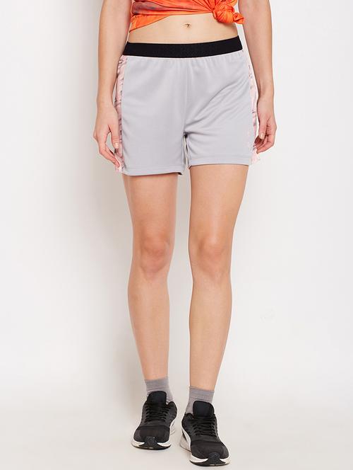 grey polyester sports shorts - 17633026 - Standard Image - 1