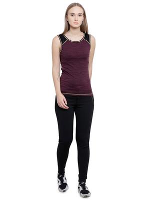 round neck melange top - 17633053 - Standard Image - 4
