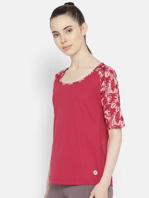 printed sleeves solid top - 17633055 - Standard Image - 2