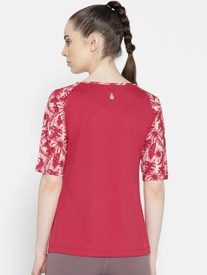 printed sleeves solid top - 17633055 - Standard Image - 3
