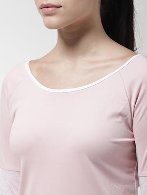 scoop neck cut & sew tee - 17633056 - Standard Image - 5