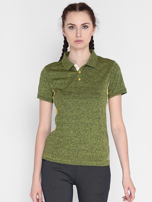 polo neck melange tee - 17633067 - Standard Image - 1