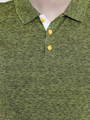 polo neck melange tee - 17633067 - Standard Image - 5