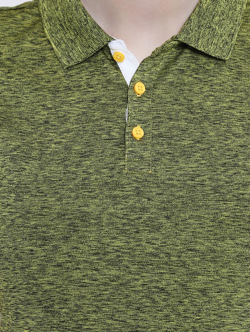 polo neck melange tee - 17633067 - Zoom Image - 5