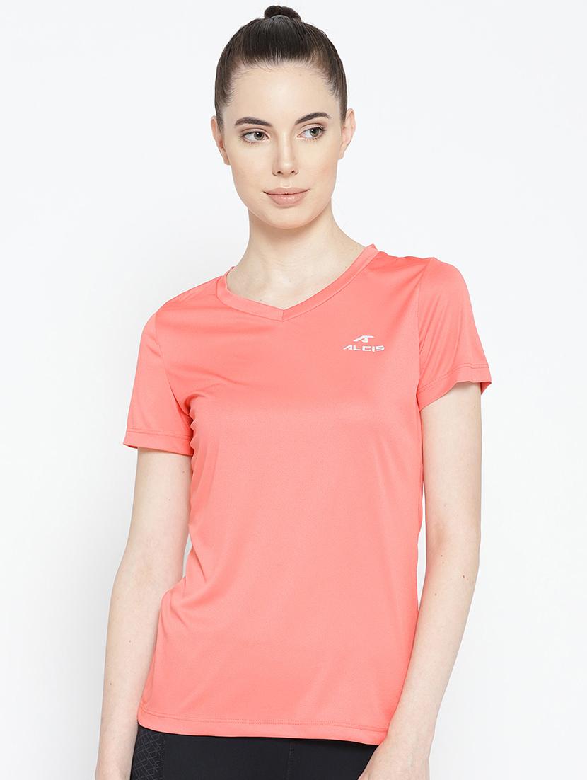 v neck solid tee - 17633068 - Zoom Image - 1