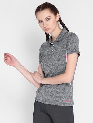 polo neck melange tee - 17633069 - Standard Image - 2