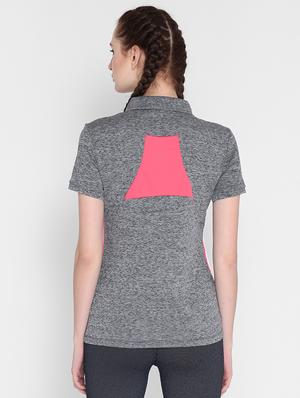 polo neck melange tee - 17633069 - Standard Image - 3