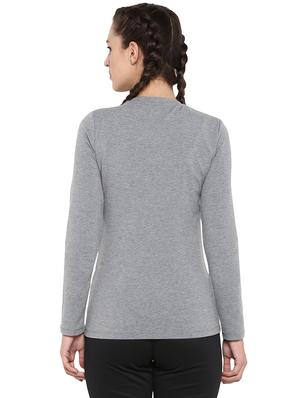 v neck melange tee - 17633073 - Standard Image - 3