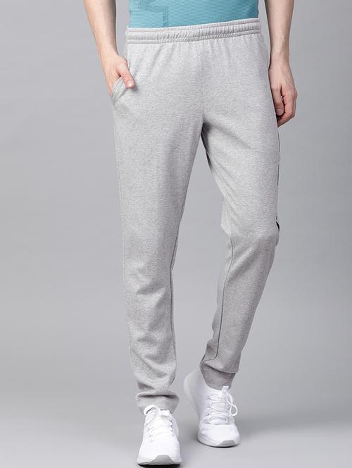 grey printed full length track pant - 17633122 - Standard Image - 1