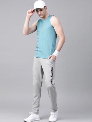 grey printed full length track pant - 17633122 - Standard Image - 4
