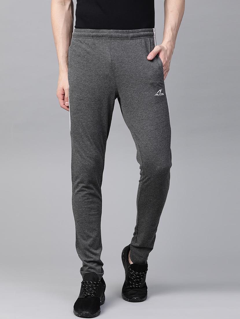 grey side striped full length track pant - 17633129 - Zoom Image - 1