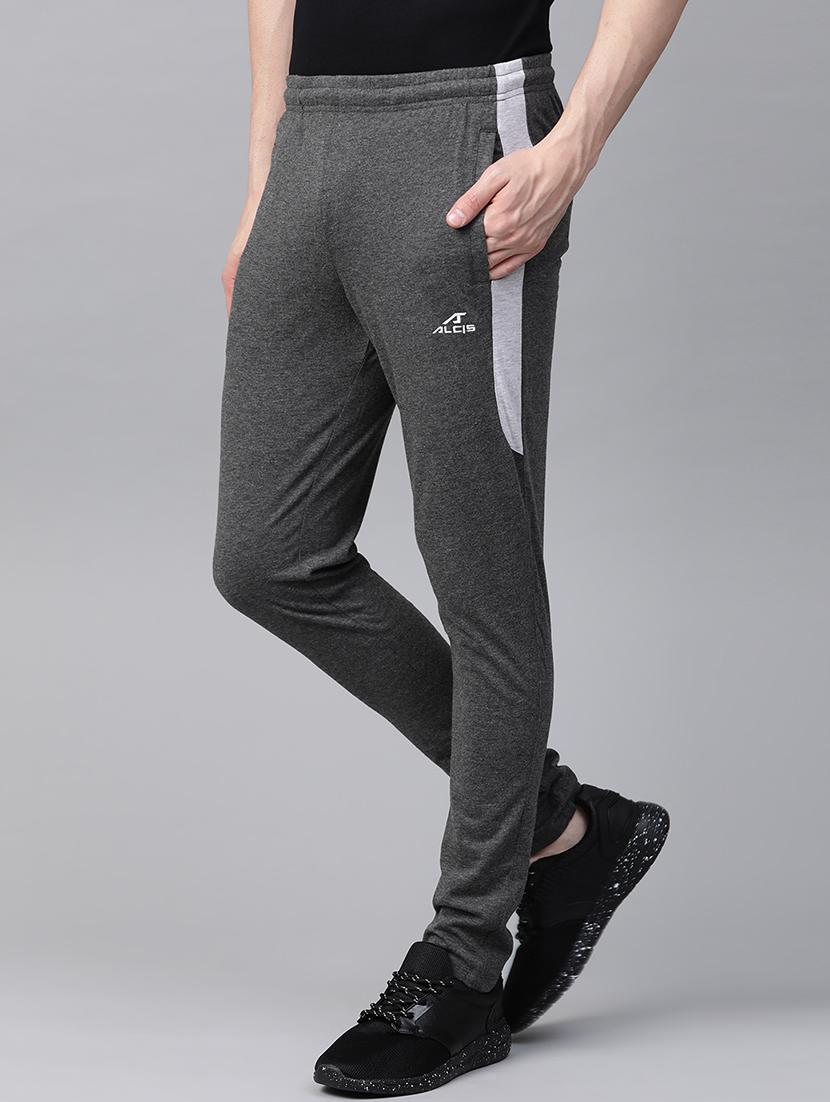 grey side striped full length track pant - 17633129 - Zoom Image - 2