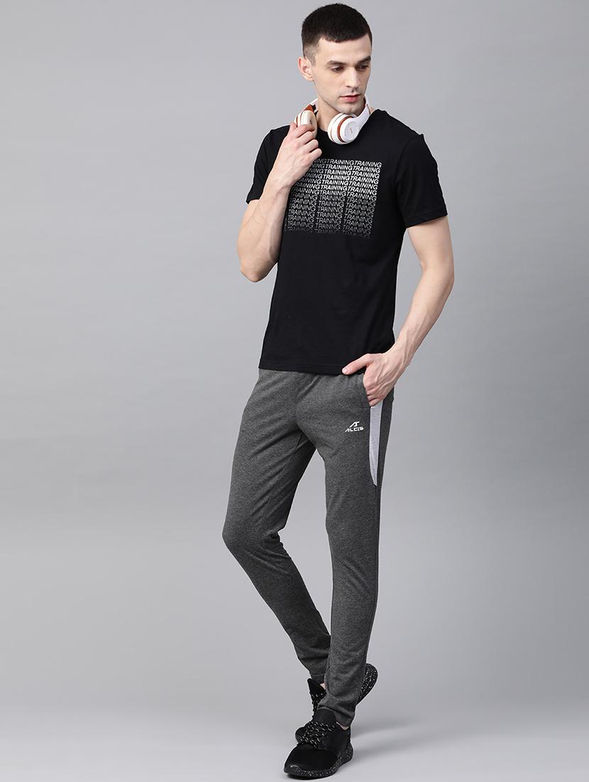 grey side striped full length track pant - 17633129 - Zoom Image - 4