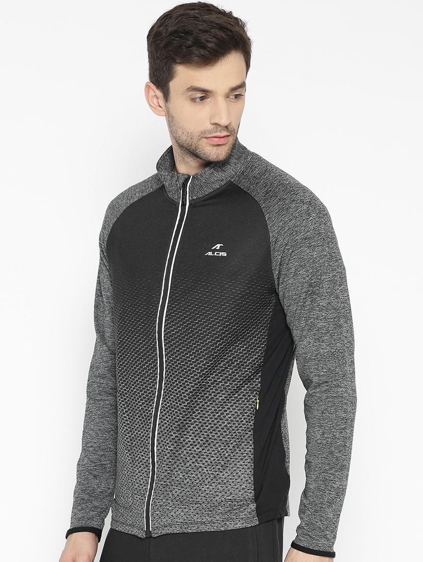 black printed casual jacket - 17633130 - Zoom Image - 2