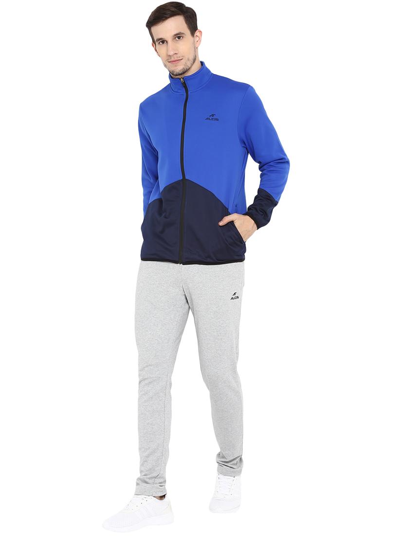 blue color block casual jacket - 17633132 - Zoom Image - 5