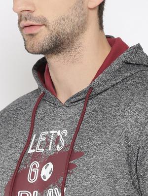 grey printed sweatshirt - 17633136 - Standard Image - 5