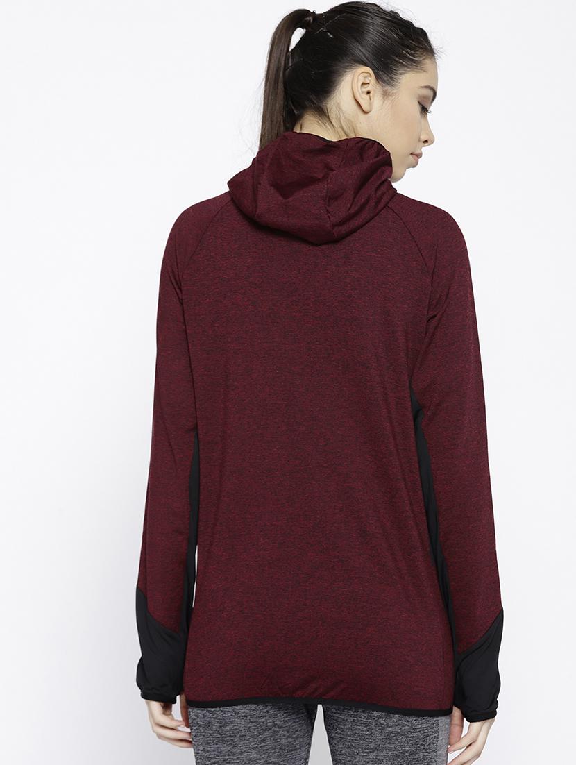 hooded neck solid sweatshirt - 17633137 - Zoom Image - 3