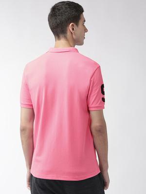 pink solid polo t-shirt - 17633144 - Standard Image - 3