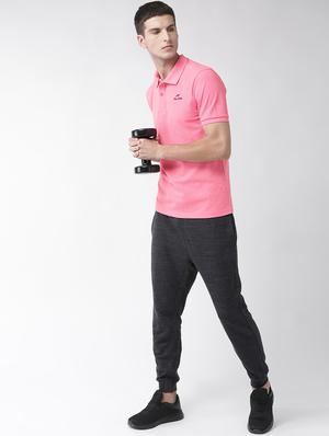 pink solid polo t-shirt - 17633144 - Standard Image - 4