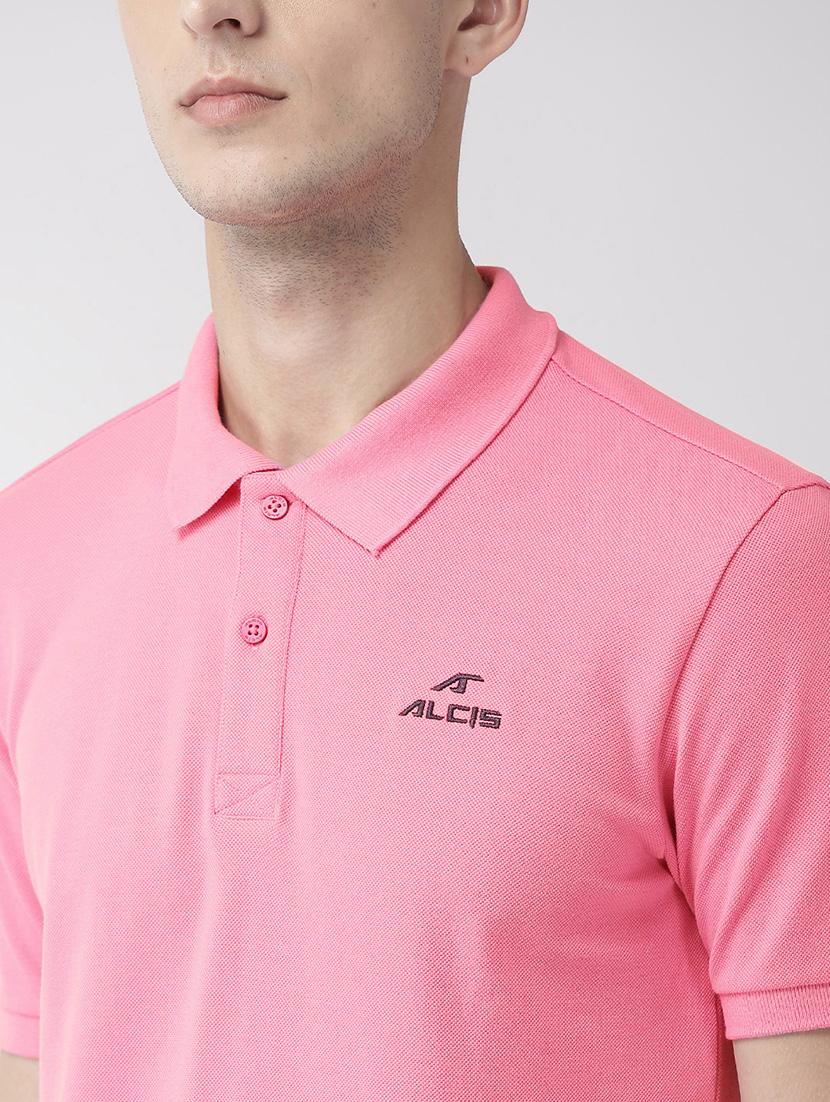 pink solid polo t-shirt - 17633144 - Zoom Image - 5