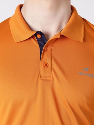 orange solid polo t-shirt - 17633165 - Standard Image - 5