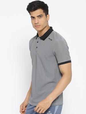 grey striped polo t-shirt - 17633175 - Standard Image - 2