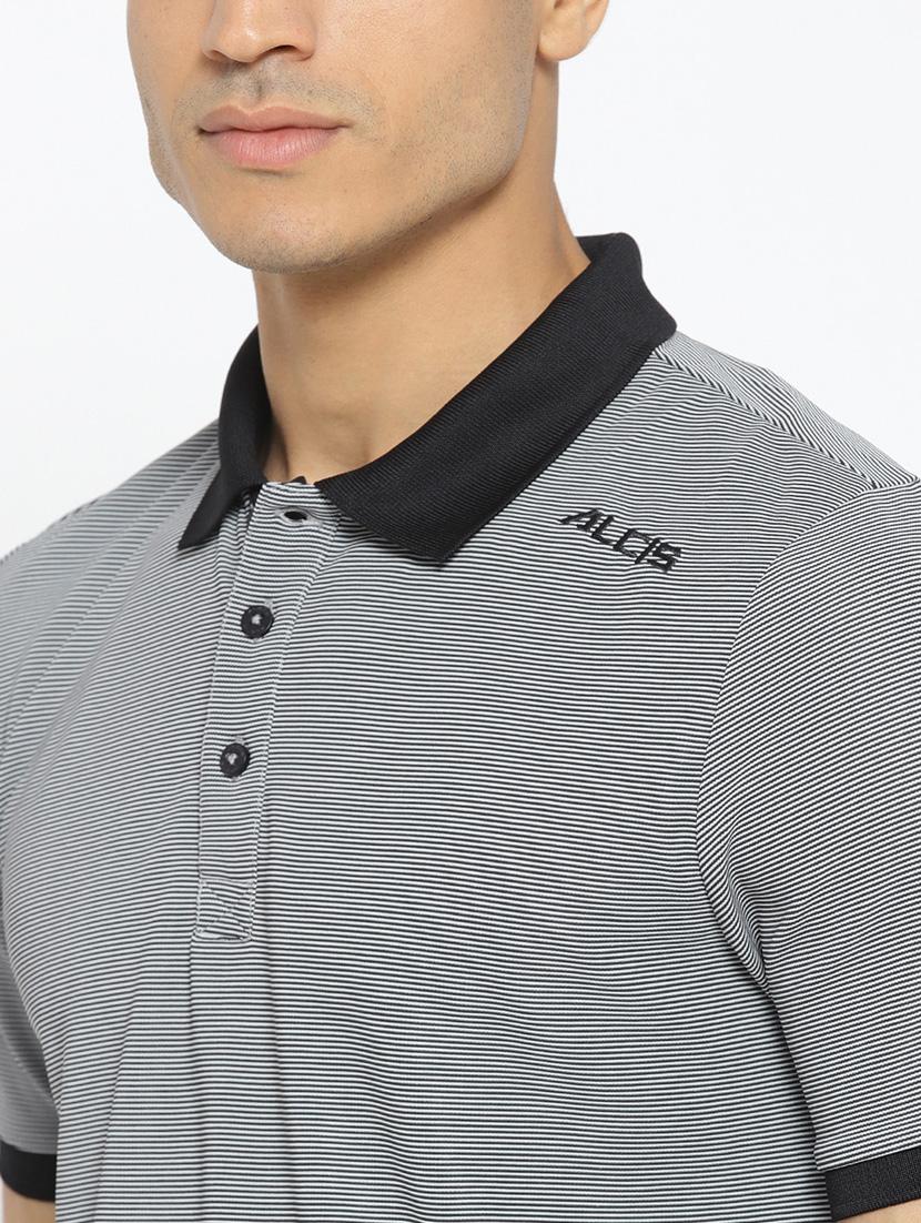 grey striped polo t-shirt - 17633175 - Zoom Image - 5