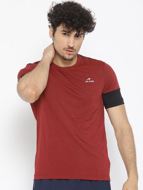 red color block t-shirt - 17633195 - Standard Image - 1