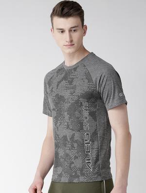 grey printed raglan t-shirt - 17633198 - Standard Image - 2