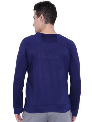 navy blue printed sweatshirt - 17633222 - Standard Image - 4