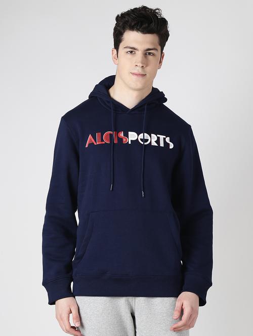 navy blue printed sweatshirt - 17633223 - Standard Image - 1