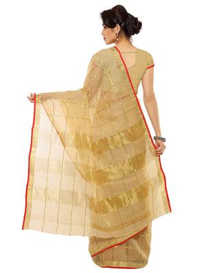 checkered kota doria saree with blouse - 17633230 - Standard Image - 2