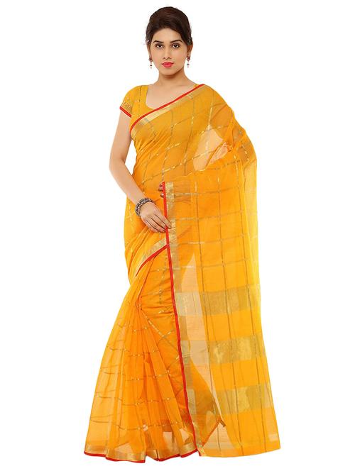 checkered kota doria saree with blouse - 17633236 - Standard Image - 1