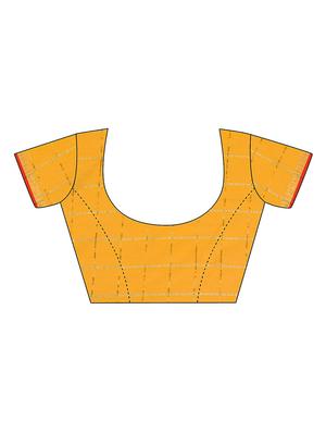 checkered kota doria saree with blouse - 17633236 - Standard Image - 3