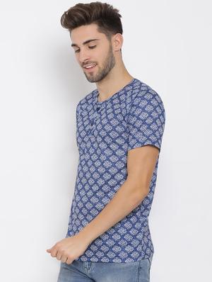 blue printed t-shirt - 17633285 - Standard Image - 2