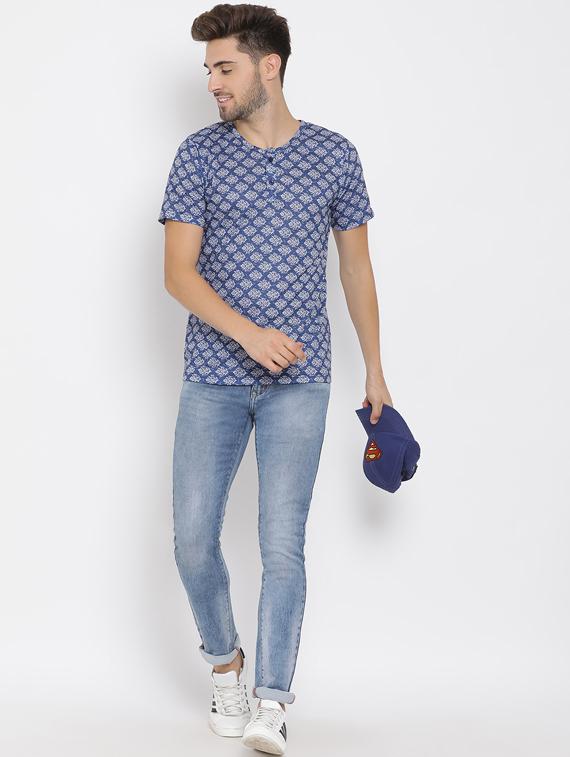 blue printed t-shirt - 17633285 - Zoom Image - 4