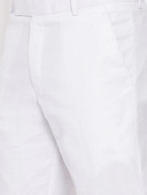 green solid silk blend single breasted suit - 17633309 - Standard Image - 6