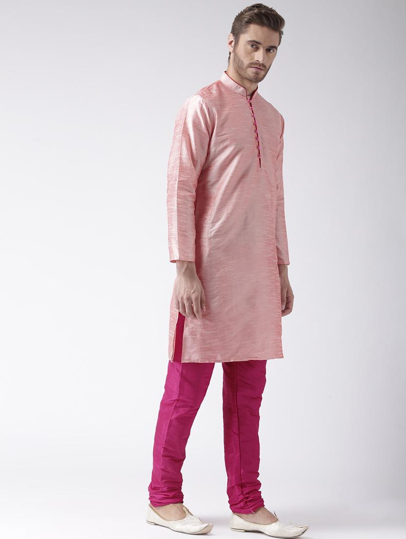 pink color solid kurta pyjama set - 17633362 - Zoom Image - 2