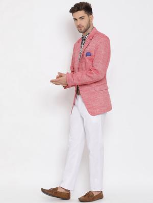 red solid 3 piece suit - 17633372 - Standard Image - 3