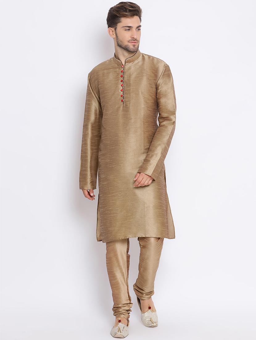 black solid silk blend sherwani set - 17633394 - Zoom Image - 6