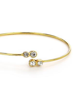 gold metal bangle bracelet - 17633463 - Standard Image - 3