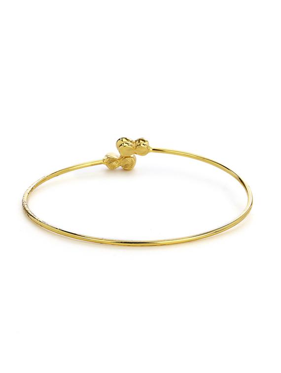 gold metal bangle bracelet - 17633463 - Zoom Image - 2
