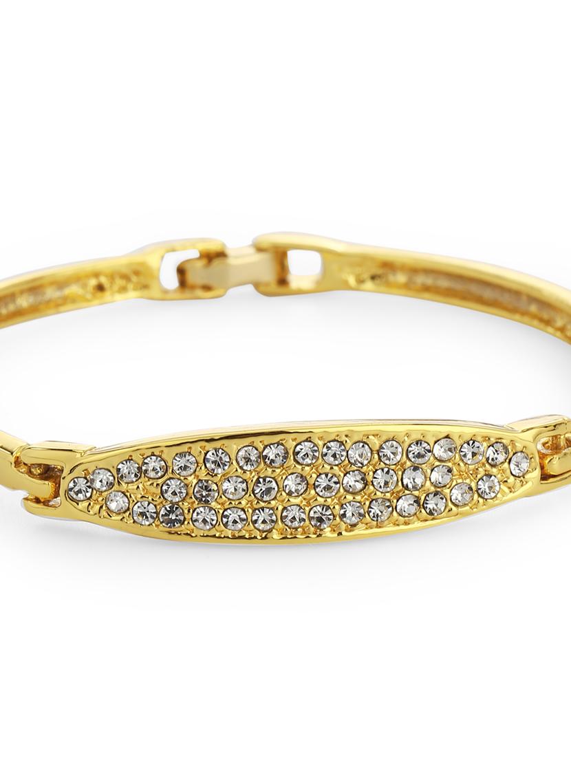 gold metal bangle bracelet - 17633464 - Zoom Image - 2