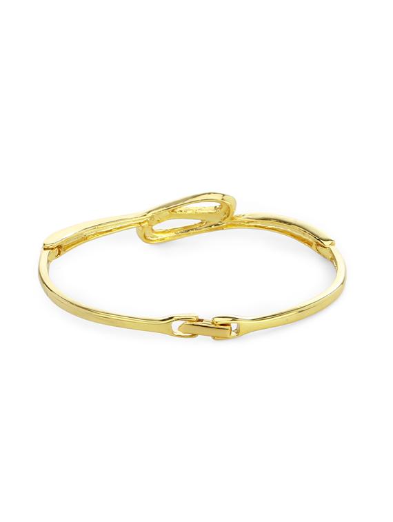 gold metal bangle bracelet - 17633468 - Zoom Image - 2