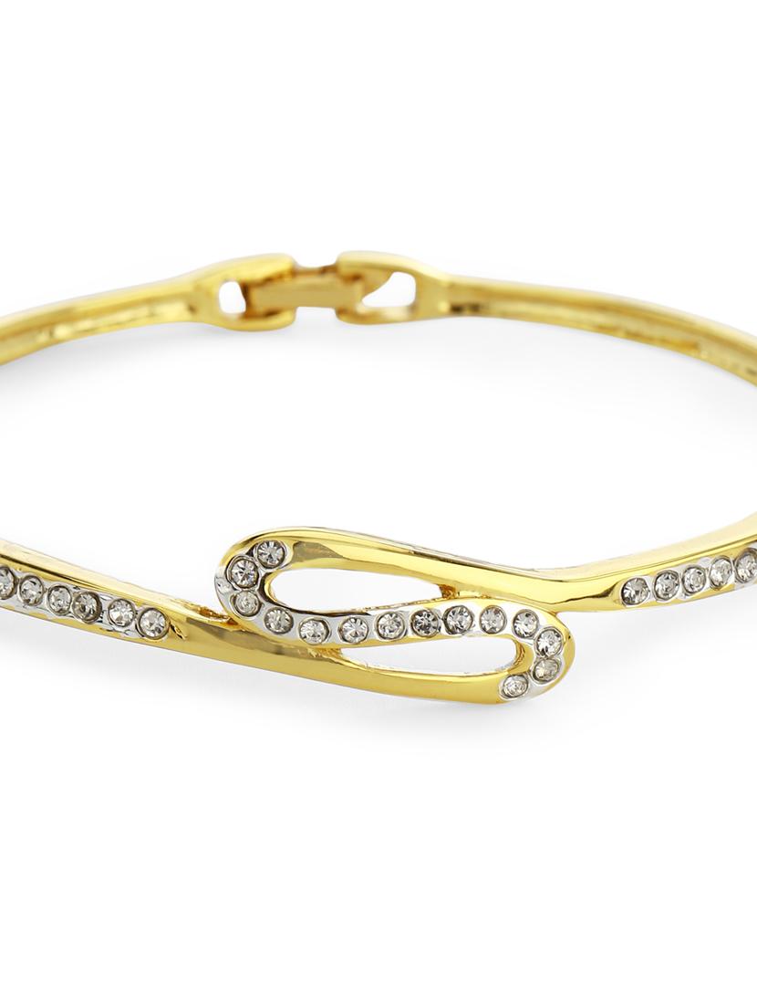 gold metal bangle bracelet - 17633468 - Zoom Image - 3